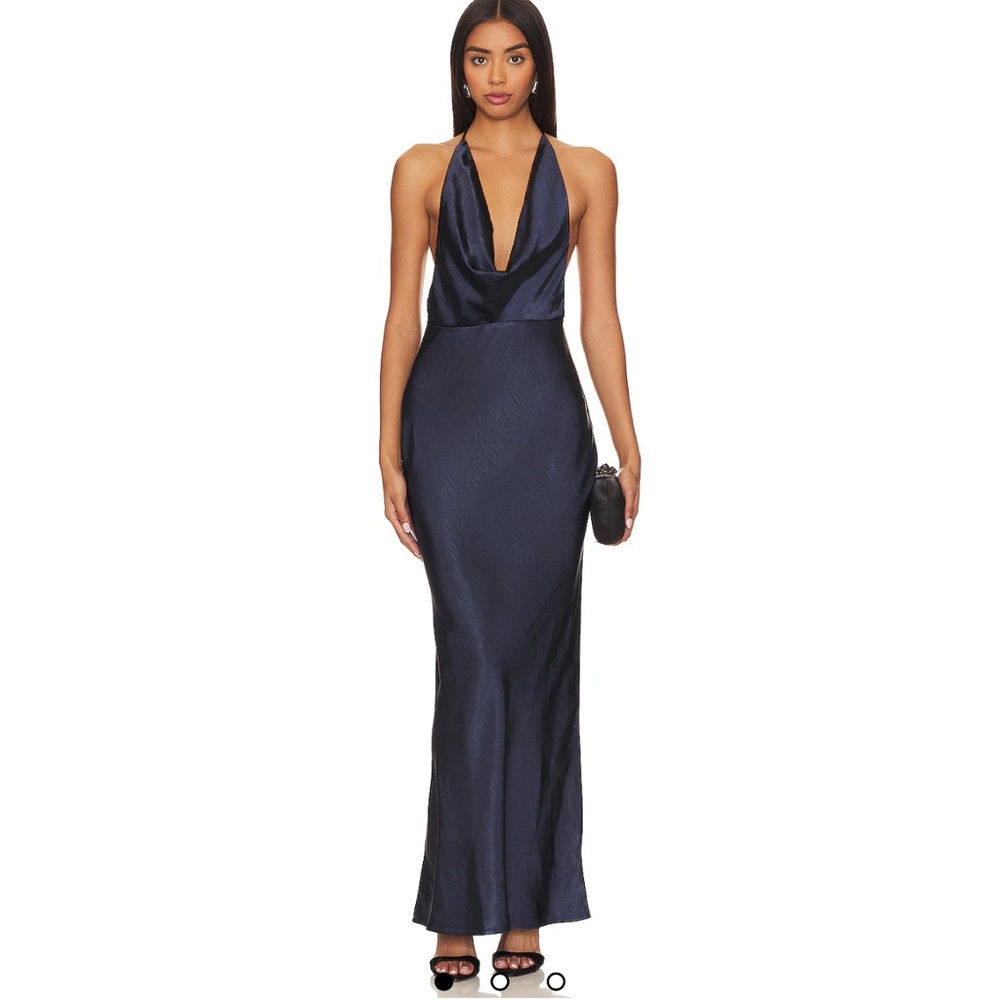 Backless Navy Dress